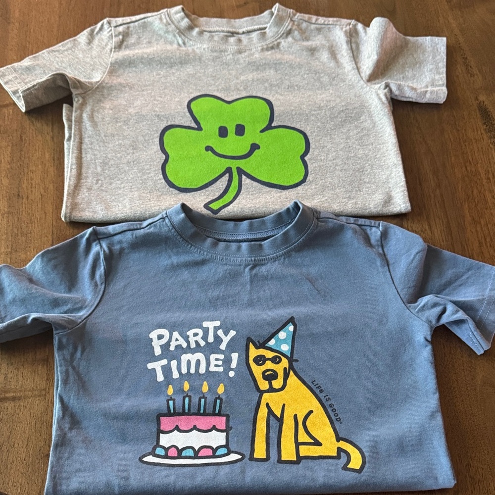 Kids Blue 'Party Time' Graphic Tee - Yellow Dog Cake-Life is Good